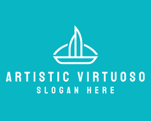 Sailboat Travel Trip logo design