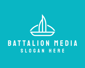 Sailboat Travel Trip logo design