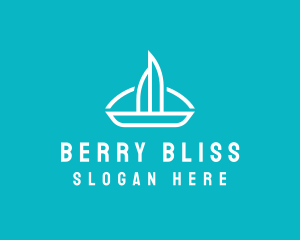 Sailboat Travel Trip logo design