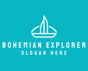 Sailboat Travel Trip logo design