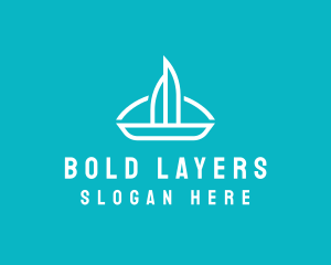 Sailboat Travel Trip logo design