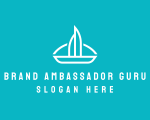 Sailboat Travel Trip logo design