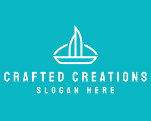 Sailboat Travel Trip logo design