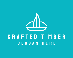 Sailboat Travel Trip logo design