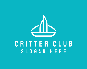 Sailboat Travel Trip logo design