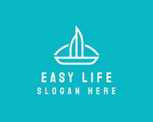 Sailboat Travel Trip logo design