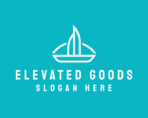 Sailboat Travel Trip logo design