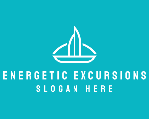 Sailboat Travel Trip logo design