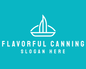 Sailboat Travel Trip logo design