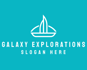 Sailboat Travel Trip logo design