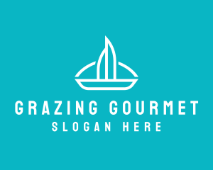 Sailboat Travel Trip logo design