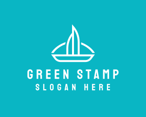 Sailboat Travel Trip logo design