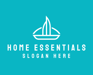 Sailboat Travel Trip logo design