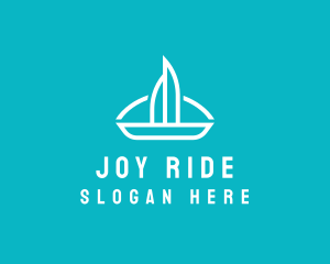 Sailboat Travel Trip logo design