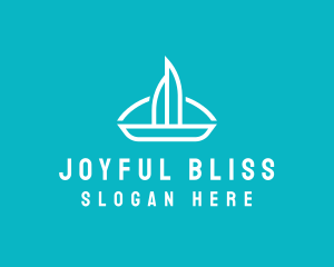 Sailboat Travel Trip logo design