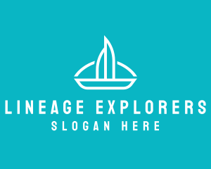 Sailboat Travel Trip logo design