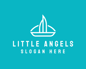 Sailboat Travel Trip logo design