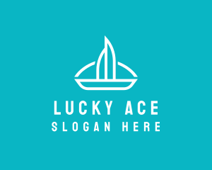 Sailboat Travel Trip logo design