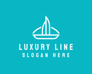 Sailboat Travel Trip logo design