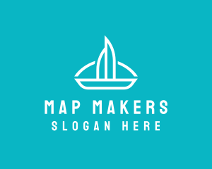 Sailboat Travel Trip logo design