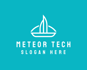 Sailboat Travel Trip logo design