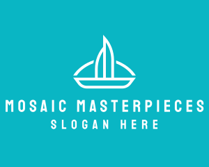 Sailboat Travel Trip logo design