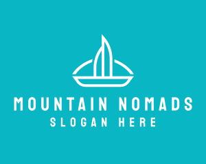 Sailboat Travel Trip logo design