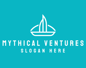 Sailboat Travel Trip logo design