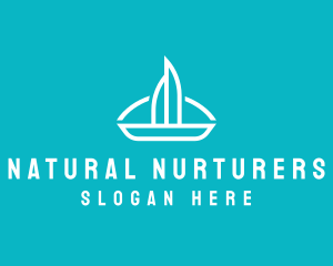 Sailboat Travel Trip logo design