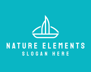 Sailboat Travel Trip logo design