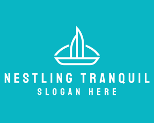 Sailboat Travel Trip logo design