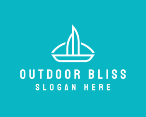 Sailboat Travel Trip logo design