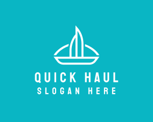 Sailboat Travel Trip logo design