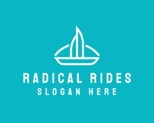 Sailboat Travel Trip logo design