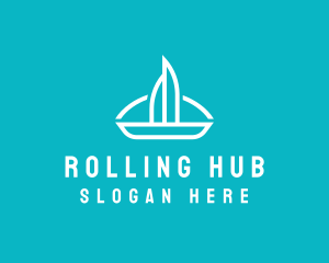 Sailboat Travel Trip logo design