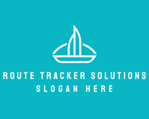 Sailboat Travel Trip logo design