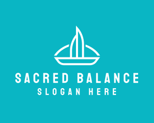 Sailboat Travel Trip logo design