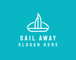 Sailboat Travel Trip logo design