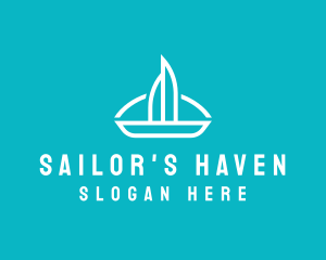 Sailboat Travel Trip logo design