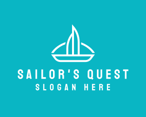 Sailboat Travel Trip logo design