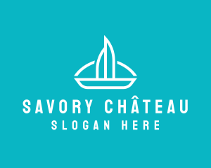 Sailboat Travel Trip logo design