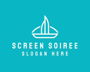 Sailboat Travel Trip logo design