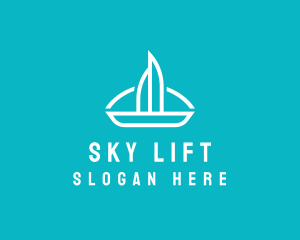 Sailboat Travel Trip logo design