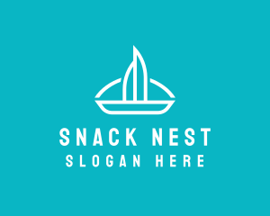 Sailboat Travel Trip logo design