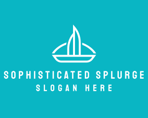 Sailboat Travel Trip logo design