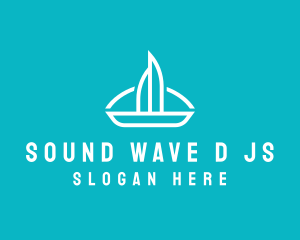 Sailboat Travel Trip logo design