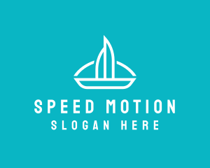 Sailboat Travel Trip logo design