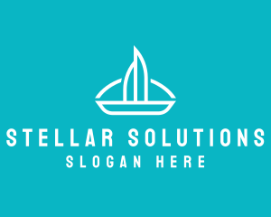 Sailboat Travel Trip logo design