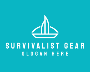 Sailboat Travel Trip logo design