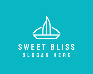 Sailboat Travel Trip logo design